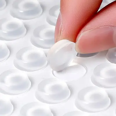 Round Door Stopper, Silicone Anti-collision Door Bumper, Anti Collision Decorative Pad for Home, Silicone Material, Shock, Fr...