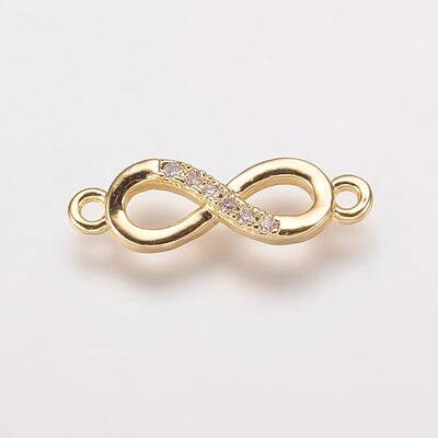 Brass Cubic Zirconia Links