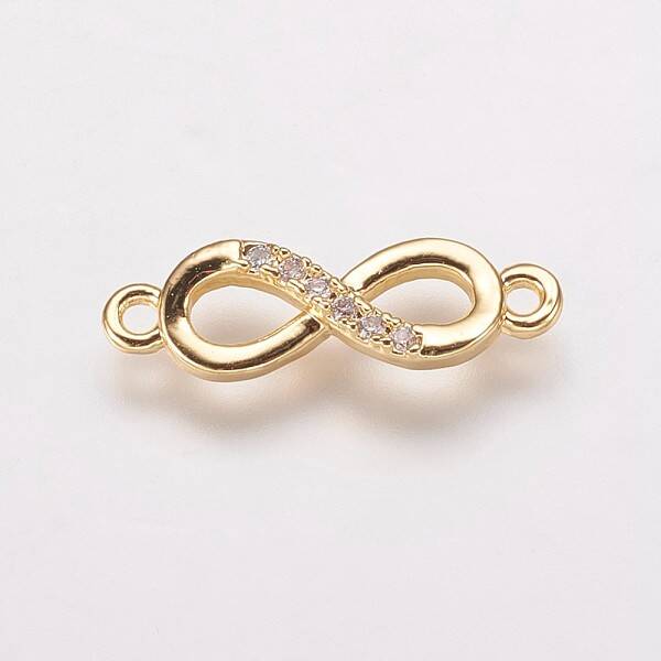 Brass Cubic Zirconia Links