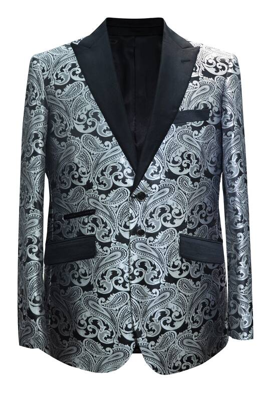 Paisley-400 Charcoal - Mens Wholesale Blazers