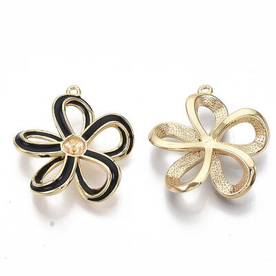 Golden Plated Alloy Peg Bails Pendants