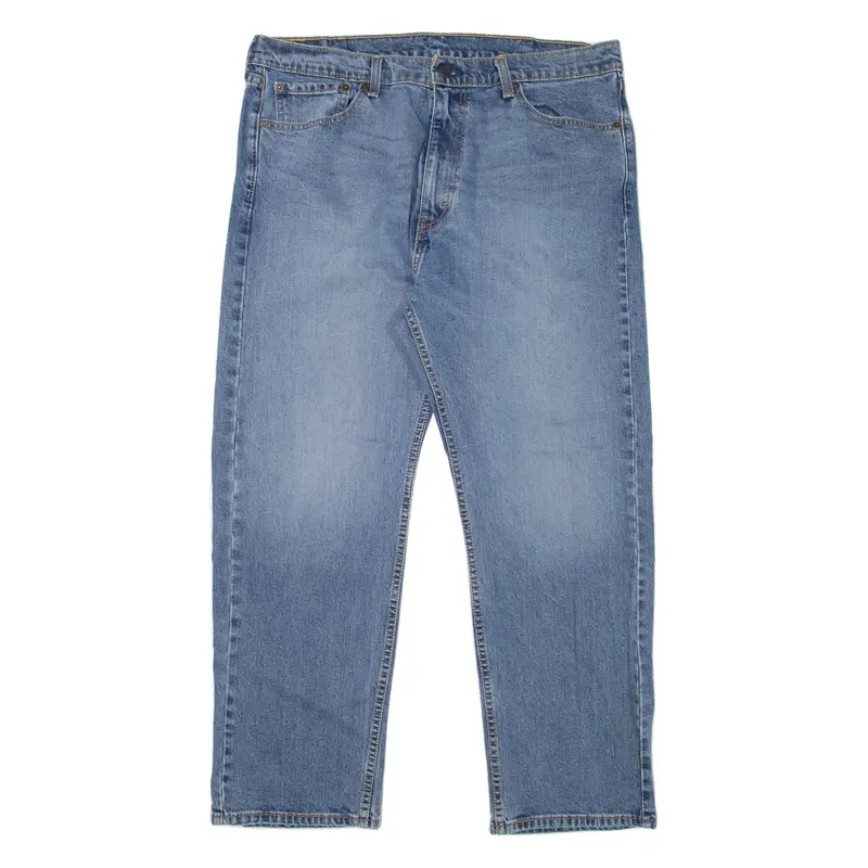 LEVI'S 505 Jeans Mens Blue Regular Straight Stone Wash W38 L29