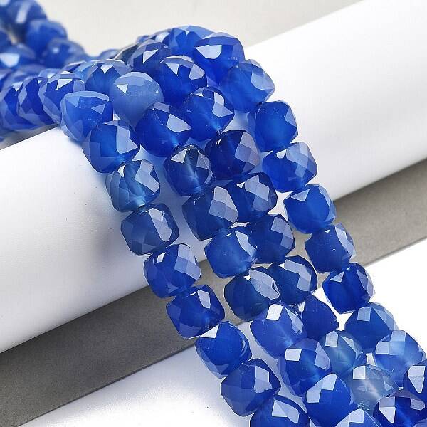 Natural Blue Agate Beads Strands