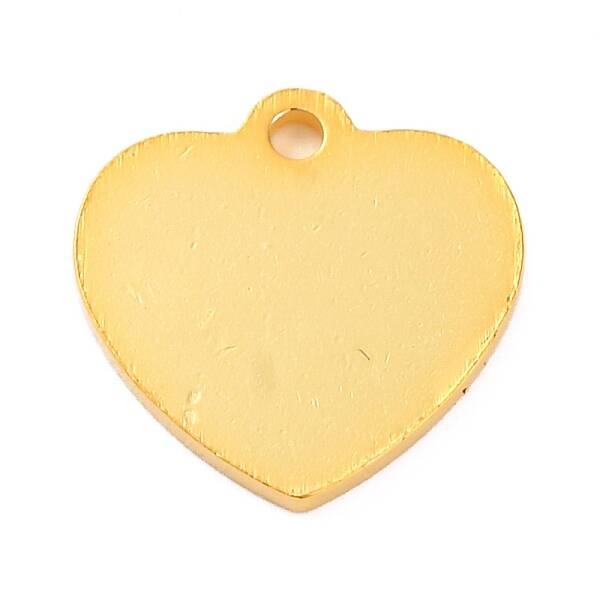 925 Sterling Silver Blank Heart Charms