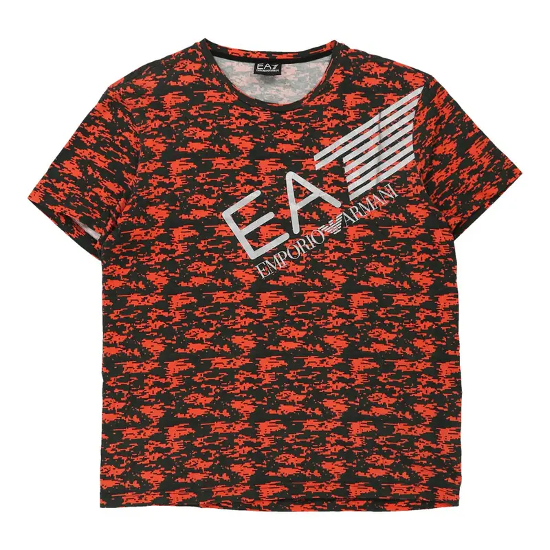 Ea7 Graphic T-Shirt - XL Red Cotton