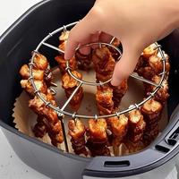 (25 pcs) Air Fryer Rack, Stainless Steel Vertical Kebab Rack, Round Hanging Oven Hanging Meat Kebab Rack, Stainless Steel Keb...