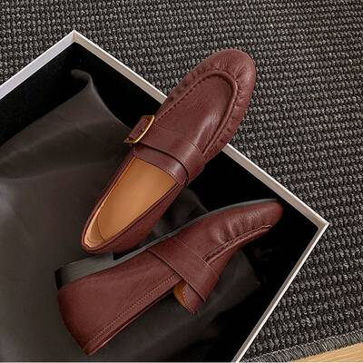 CHIKO Ana Round Toe Block Heels Loafers Shoes
