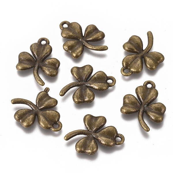 Ireland Tibetan Style Alloy Shamrock Pendants