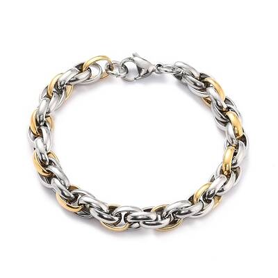 304 Stainless Steel Rope Chain Bracelet for Men Women