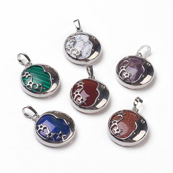 Natural & Synthetic Mixed Stone Pendants