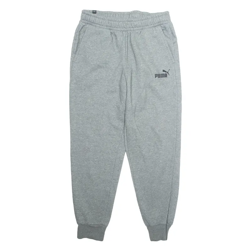 PUMA Mens Joggers Grey Tapered L W30 L30