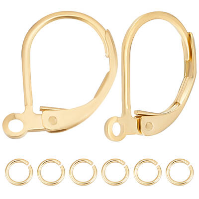 50Pcs Brass Leverback Earring Findings