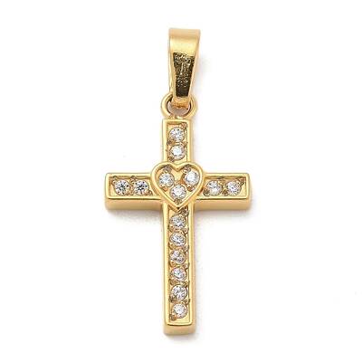 Ion Plating(IP) 304 Stainless Steel Micro Pave Cubic Zirconia Pendants