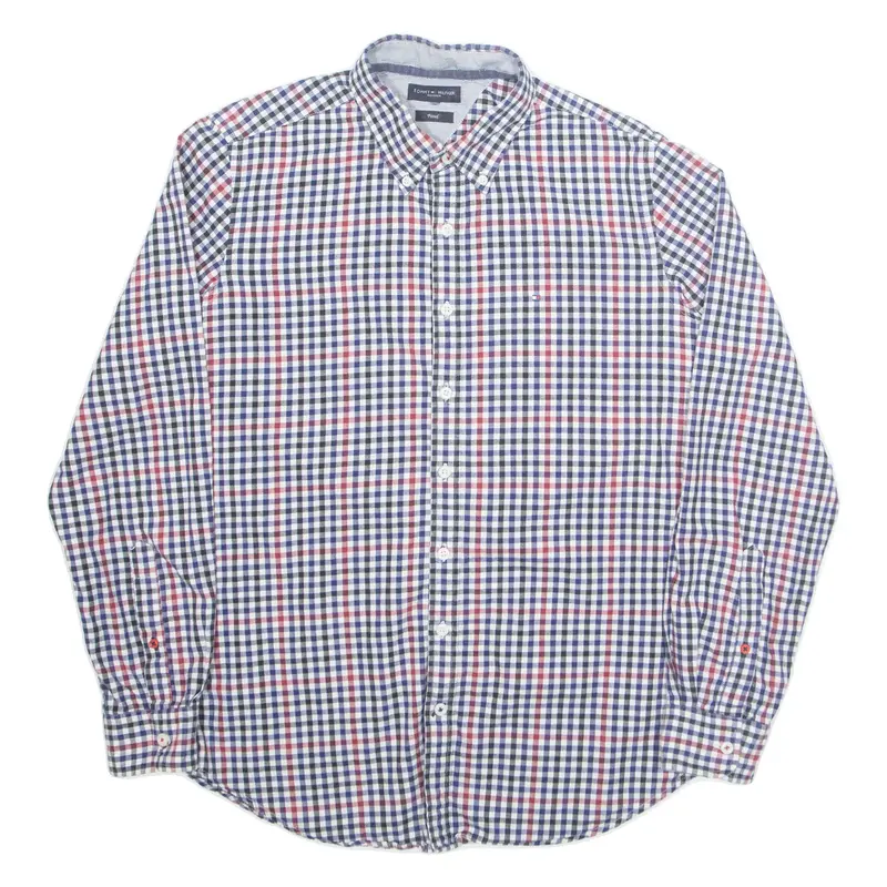 BEN SHERMAN Mens Shirt Blue Check Long Sleeve M