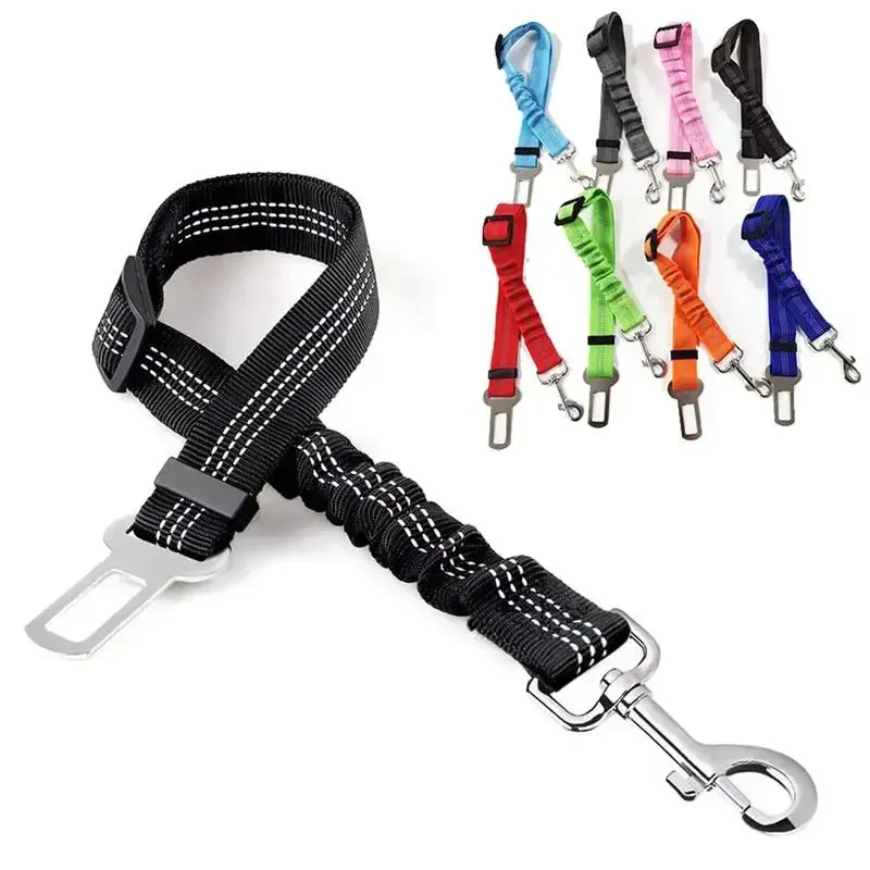 Adjustable Pet Car Seat Belt, 1 Count Reflective Dog Car Seat Belt, Pet Car Safety Belt, Dog & Cat Accessories, Car Travel Ac...