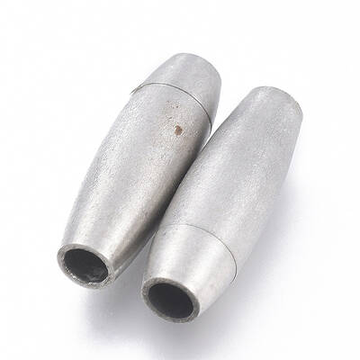 Tarnish Resistant 304 Stainless Steel Magnetic Clasps with Glue-in Ends