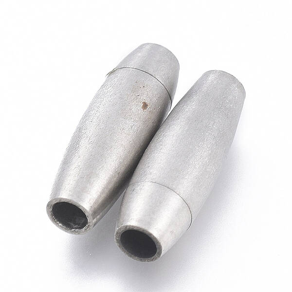 Tarnish Resistant 304 Stainless Steel Magnetic Clasps with Glue-in Ends