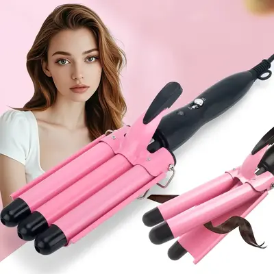 3-barrel Hair Curler, Electric Heated Hair Curler Styling Tool for Women, Efficient Hair Styling Tools