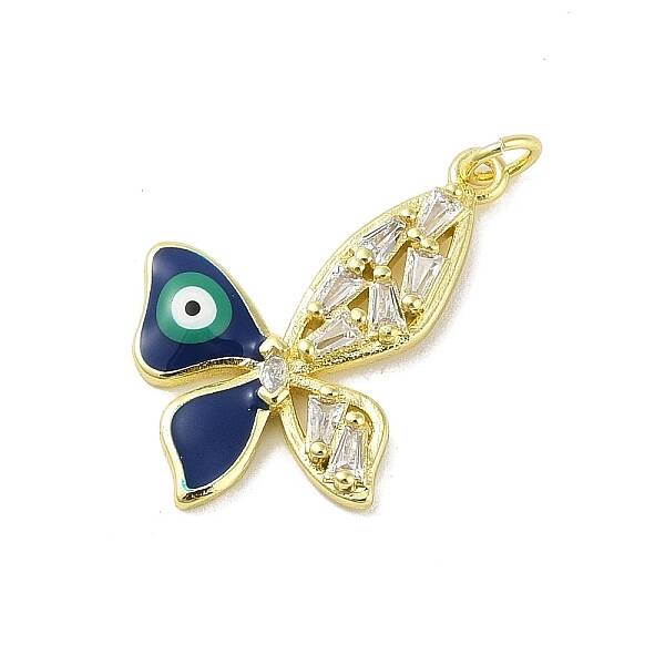 Brass Micro Pave Clear Cubic Zirconia Pendants