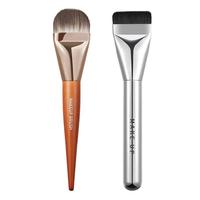 Makeup Brush Set with Soft Bristles & Comfortable Grip, 2 Counts Flat Head Base Brush Including 1 Count Foundation Brush & 1 ...