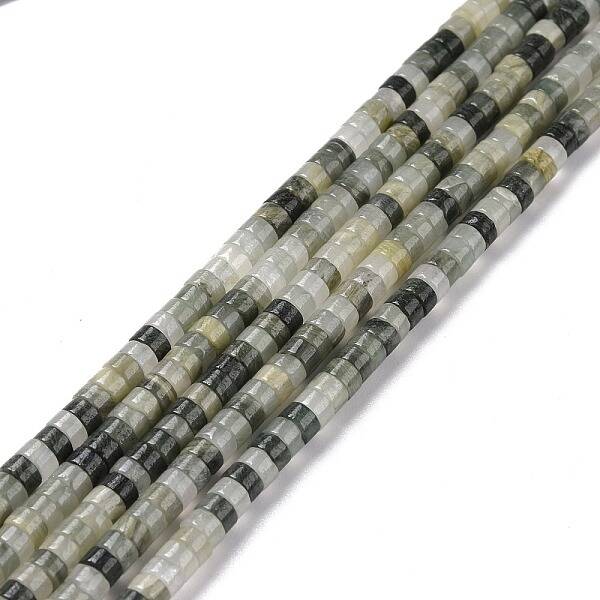 Natural Green Line Jaspe Beads Strands