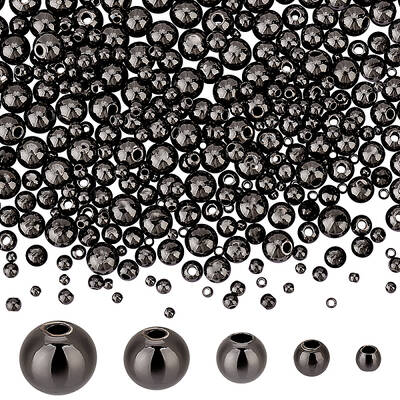 400 Pcs 5 Style Rack Plating Brass Beads