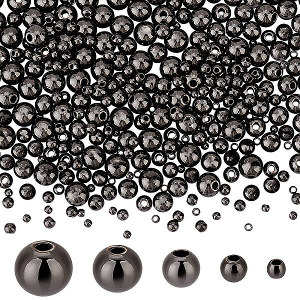 400 Pcs 5 Style Rack Plating Brass Beads