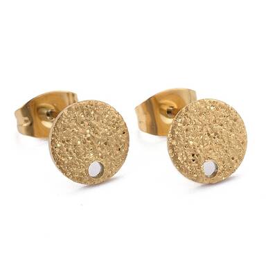 Ion Plating(IP) 304 Stainless Steel Stud Earring Findings