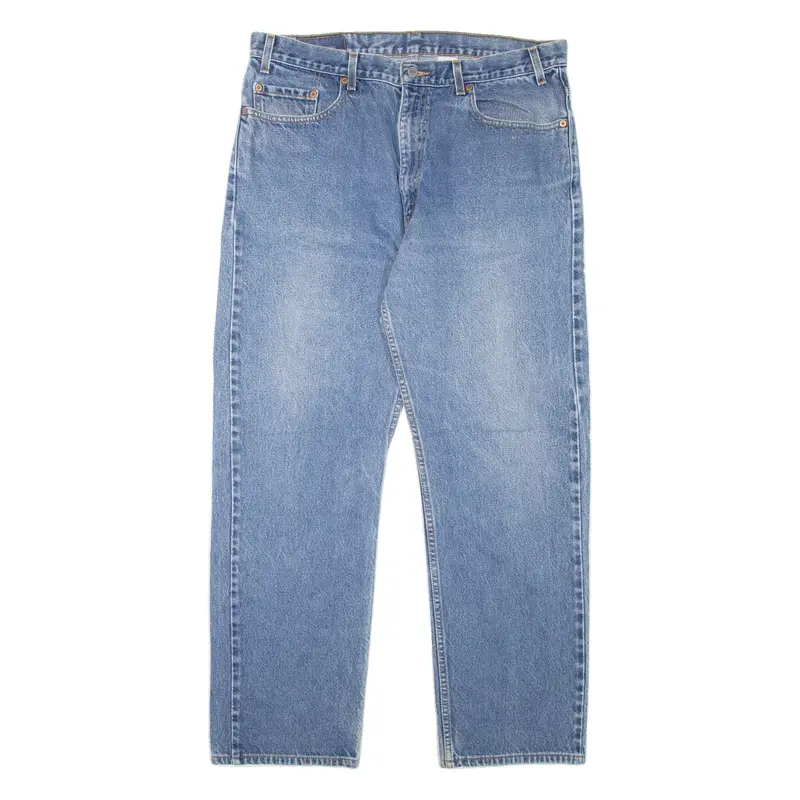 LEVI'S 505 Jeans Mens Blue Regular Straight 90s Stone Wash W38 L32