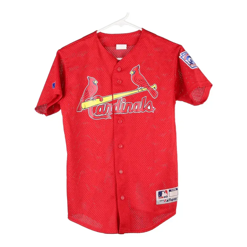 Age 10-12 St. Louis Cardinals Majestic MLB Jersey - Large Red Polyester