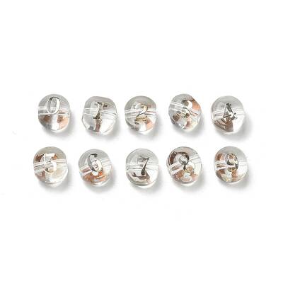 10Pcs Transparency Glass Beads