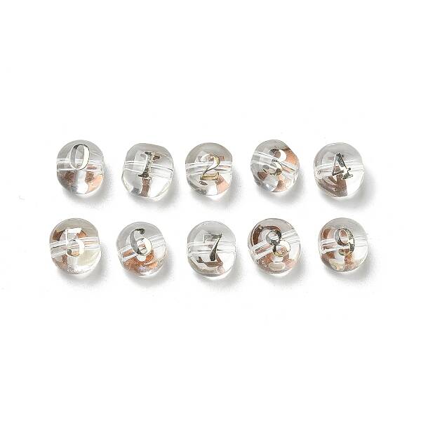 10Pcs Transparency Glass Beads