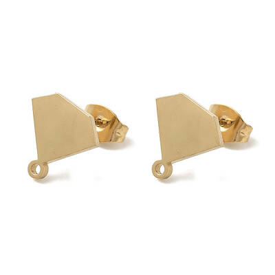Ion Plating(IP) 304 Stainless Steel Stud Earring Findings