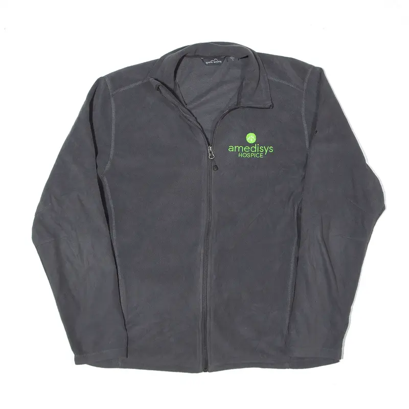EDDIE BAUER Fleece Jacket Grey Mens L