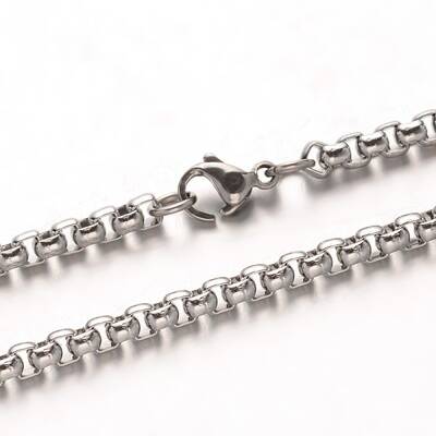 Tarnish Resistant 304 Stainless Steel Box Chain Necklaces