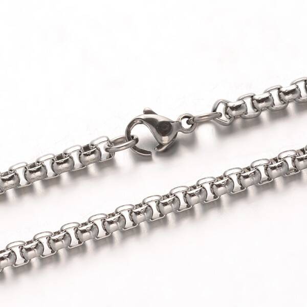 Tarnish Resistant 304 Stainless Steel Box Chain Necklaces