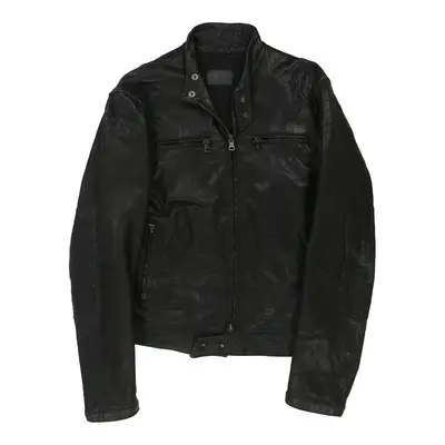 Hoshy Leather Jacket - Medium Black Leather