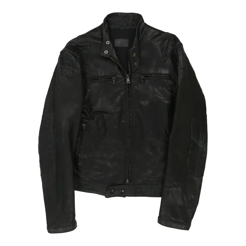 Hoshy Leather Jacket - Medium Black Leather