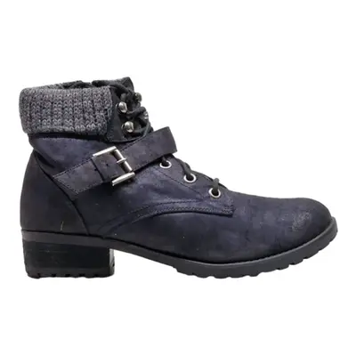 SKECHERS Lace-Up Boots Black Suede Womens UK 8