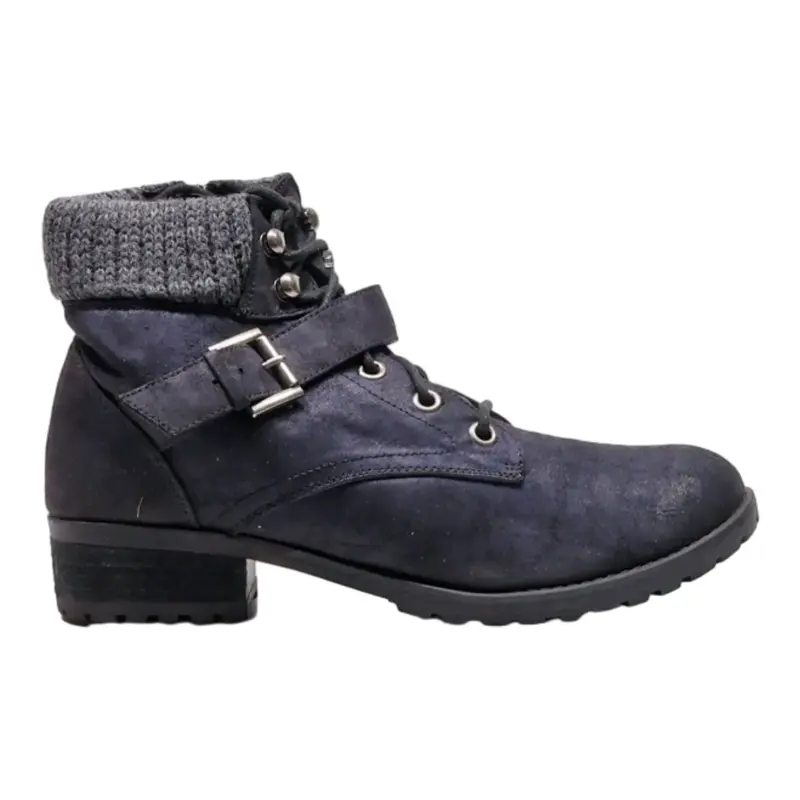 SKECHERS Lace-Up Boots Black Suede Womens UK 8