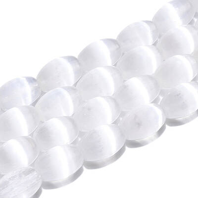 Dyed Natural Selenite Beads Strands