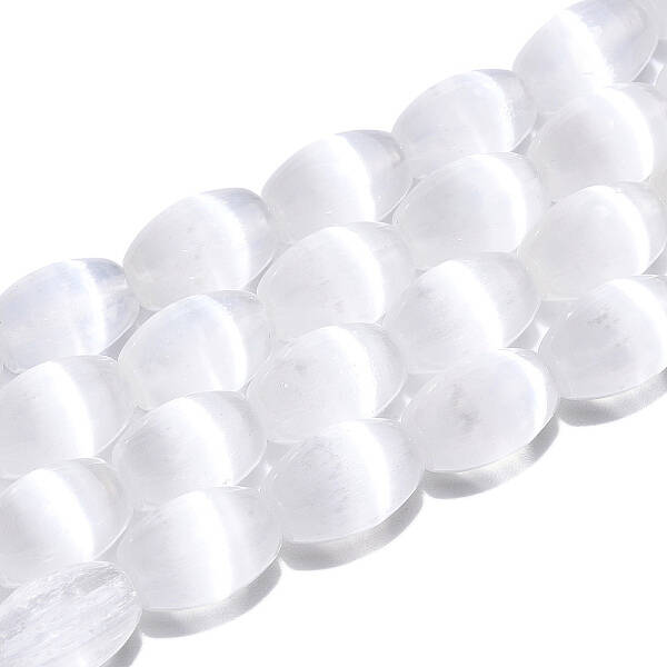 Dyed Natural Selenite Beads Strands