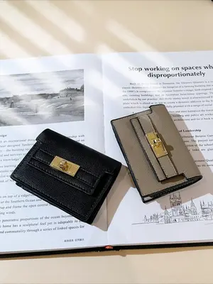 Women's Fashionable Solid Color Card Holder, Casual Versatile Card Holder, Lightweight Card Holder for Daily Use, Wallet, Car...