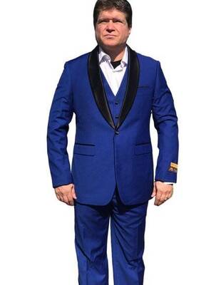 Tux-Shawl Royal/Blk -  Tuxedo Wholesale  Distributors