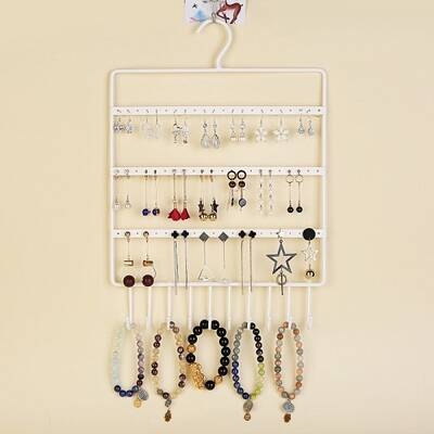 Rectangle Wall-mounted Iron Jewelry Display Rack
