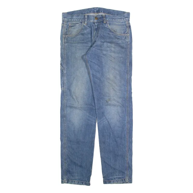 CARHARTT Fort Mens Jeans Blue Regular Tapered Stone Wash W30 L32