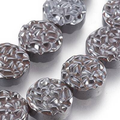Electroplated Non-magnetic Synthetic Hematite Bead Strand