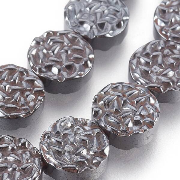 Electroplated Non-magnetic Synthetic Hematite Bead Strand