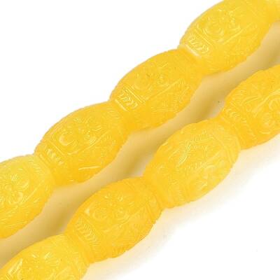 Synthetic Coral Carved Beads Strands