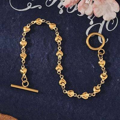 Ion Plating(IP) 304 Stainless Steel Link Chain Bracelets